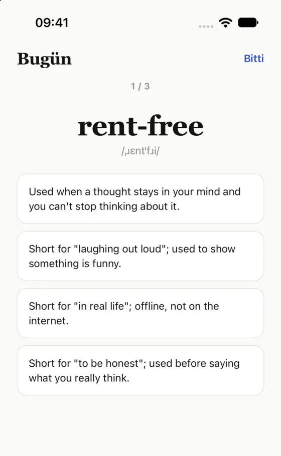 Ders sorusu: rent-free’nin anlamını seç